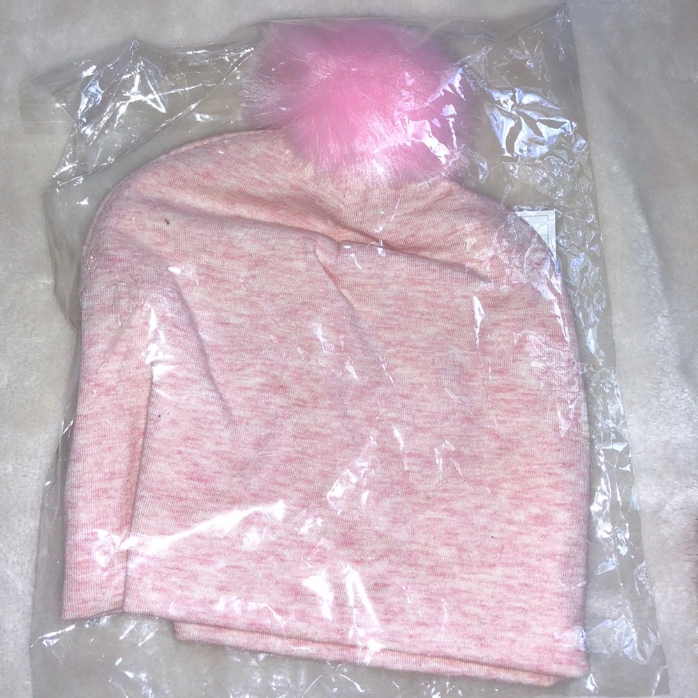 Baby Bling pom-pom beanie NWT